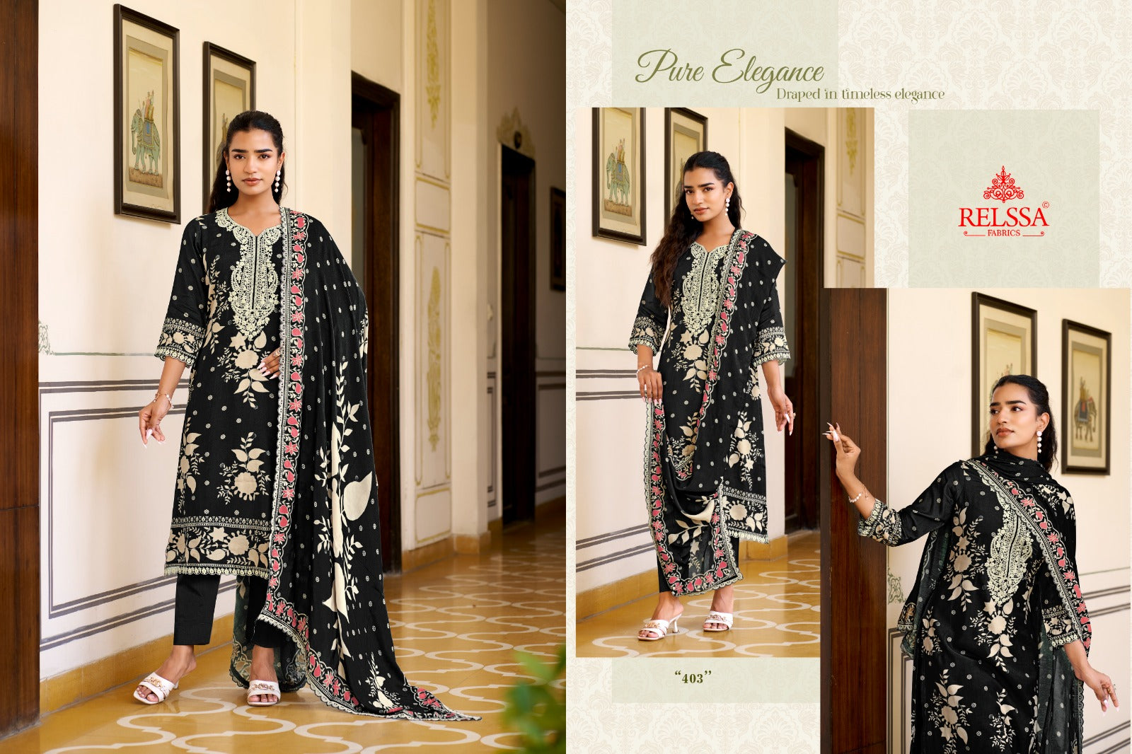 Grisha Vol 4 Relssa Fabrics Pure Maslin Pant Style Suits Wholesale