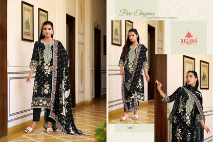 Grisha Vol 4 Relssa Fabrics Pure Maslin Pant Style Suits Wholesale