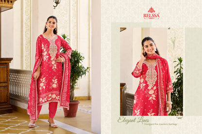 Grisha Vol 4 Relssa Fabrics Pure Maslin Pant Style Suits Wholesale