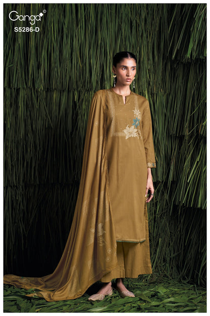 Grishika S5286 Ganga Corduroy Plazzo Style Suits Exporter Ahmedabad