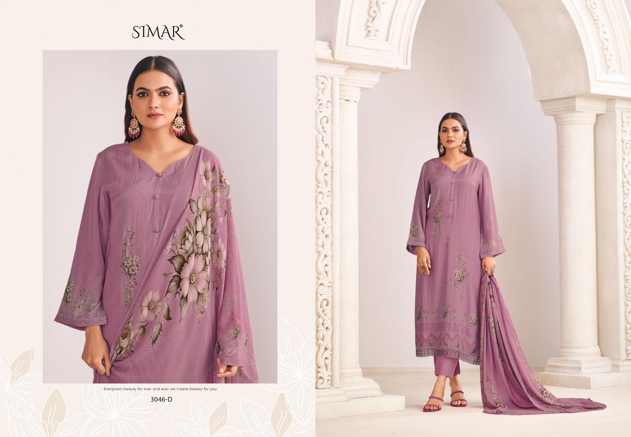 Grishma 3046 Simar Glossy Viscose Muslin Plazzo Style Suits Supplier Ahmedabad