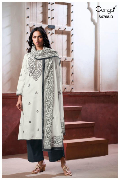 Grishma 4768 Ganga Cotton Plazzo Style Suits Wholesale Rate
