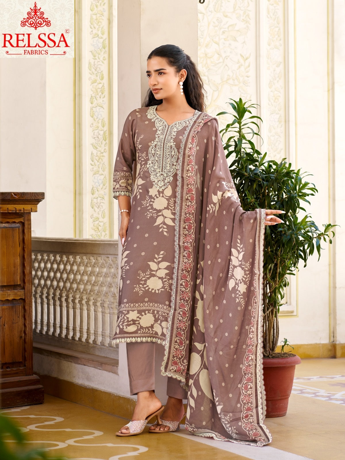 Grishna 3 Relssa Fabrics Pure Maslin Pant Style Suits Wholesale Price