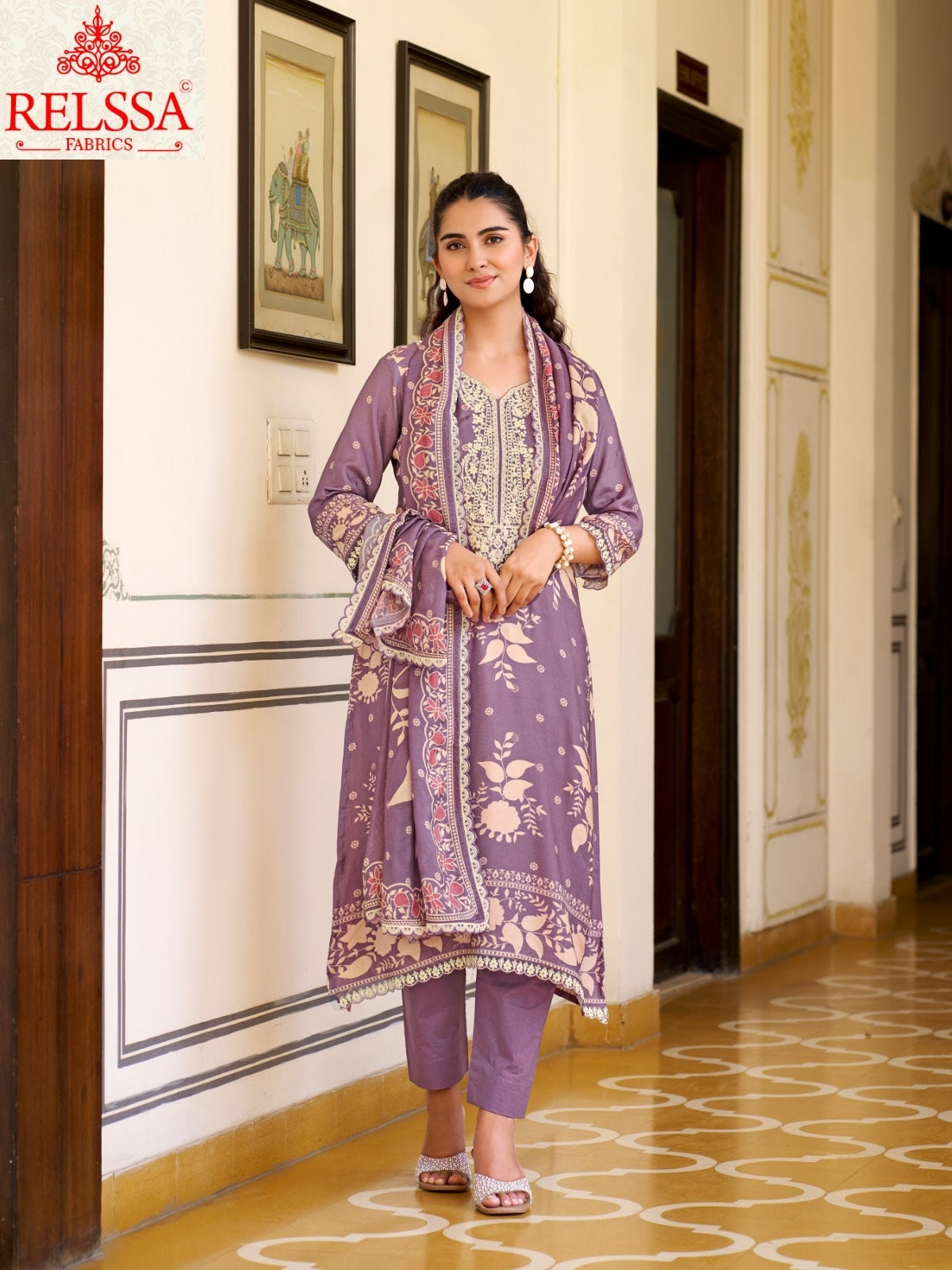 Grishna 3 Relssa Fabrics Pure Maslin Pant Style Suits Wholesale Price
