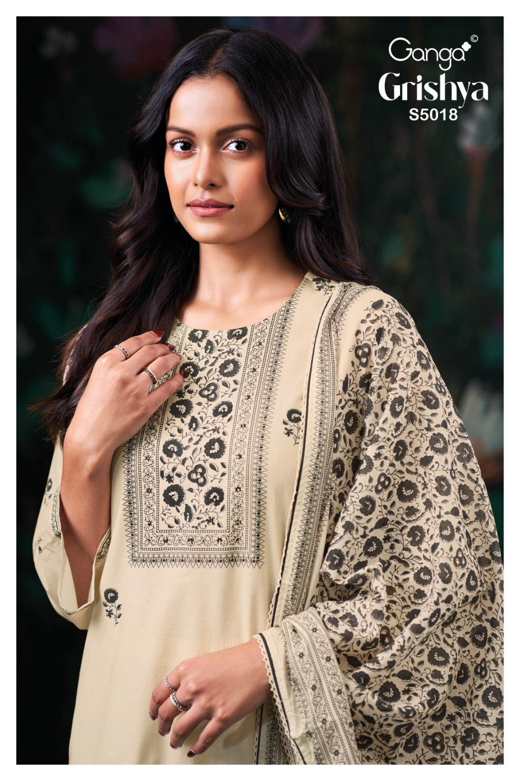 Grishya S5018 Ganga Cotton Plazzo Style Suits Wholesale