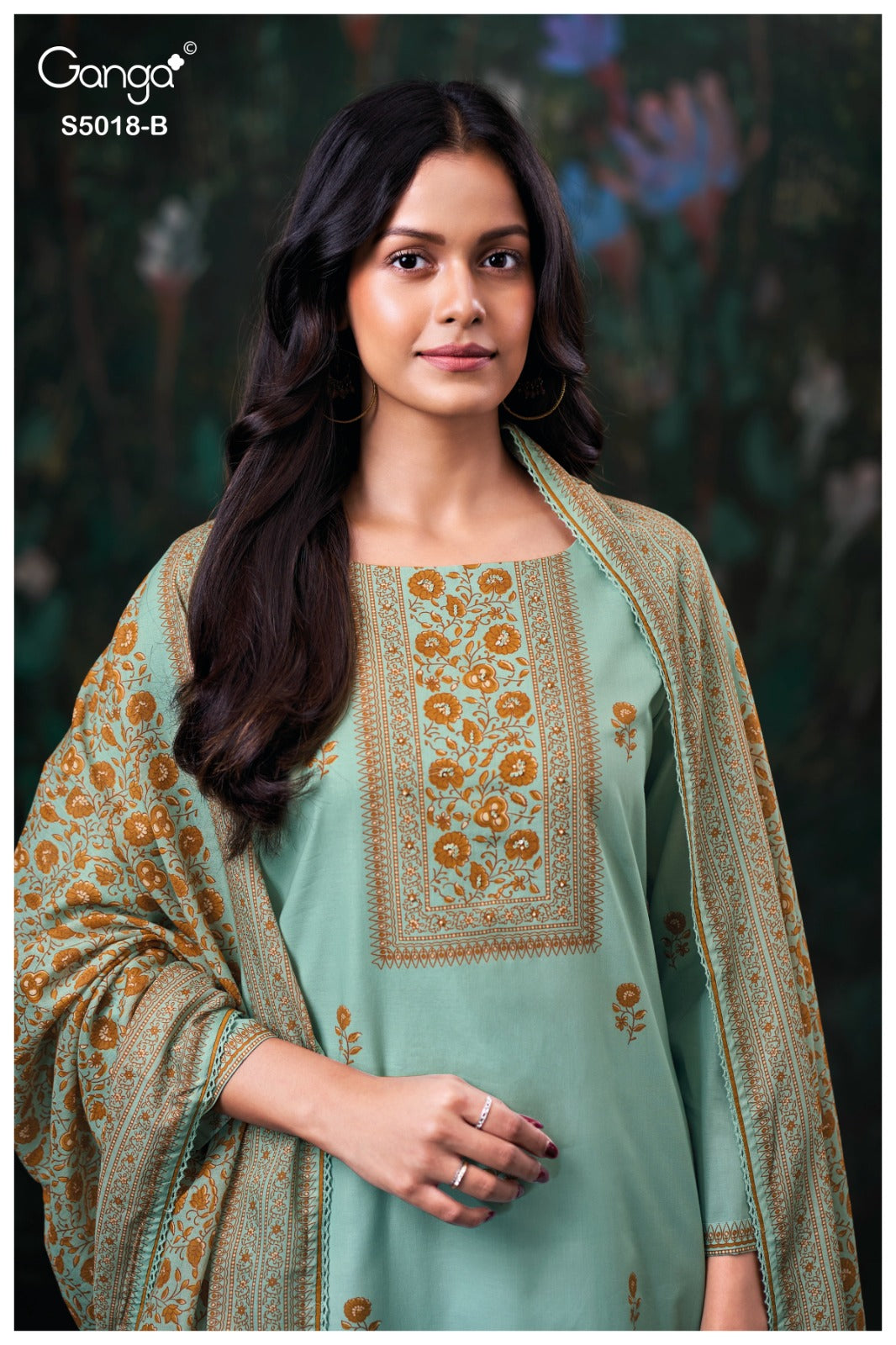 Grishya S5018 Ganga Cotton Plazzo Style Suits Wholesale