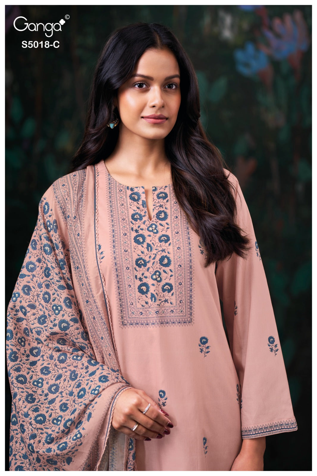 Grishya S5018 Ganga Cotton Plazzo Style Suits Wholesale