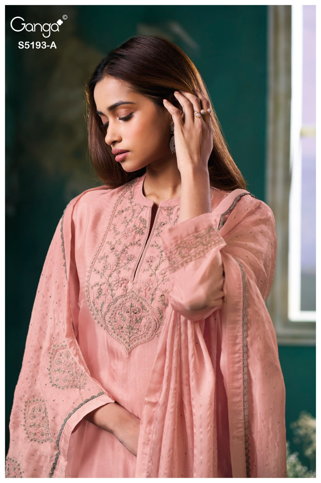 Grivya S5193 Ganga Habutai Silk Pant Style Suits Wholesale Price