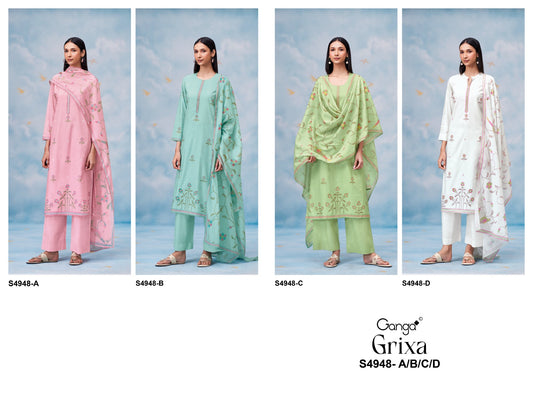 Grixa S4948 Ganga Cotton Pant Style Suits Supplier