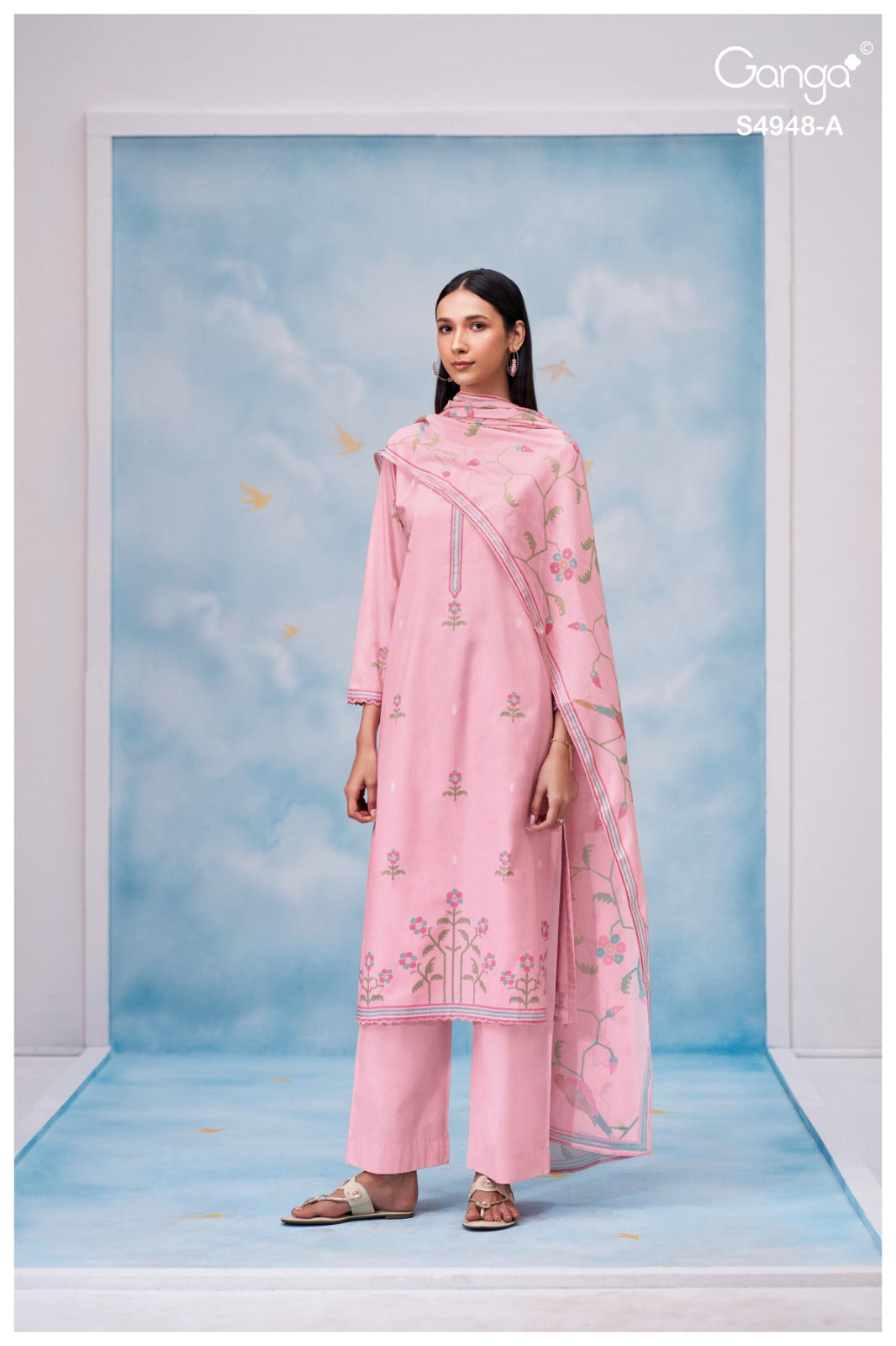 Grixa S4948 Ganga Cotton Pant Style Suits Supplier