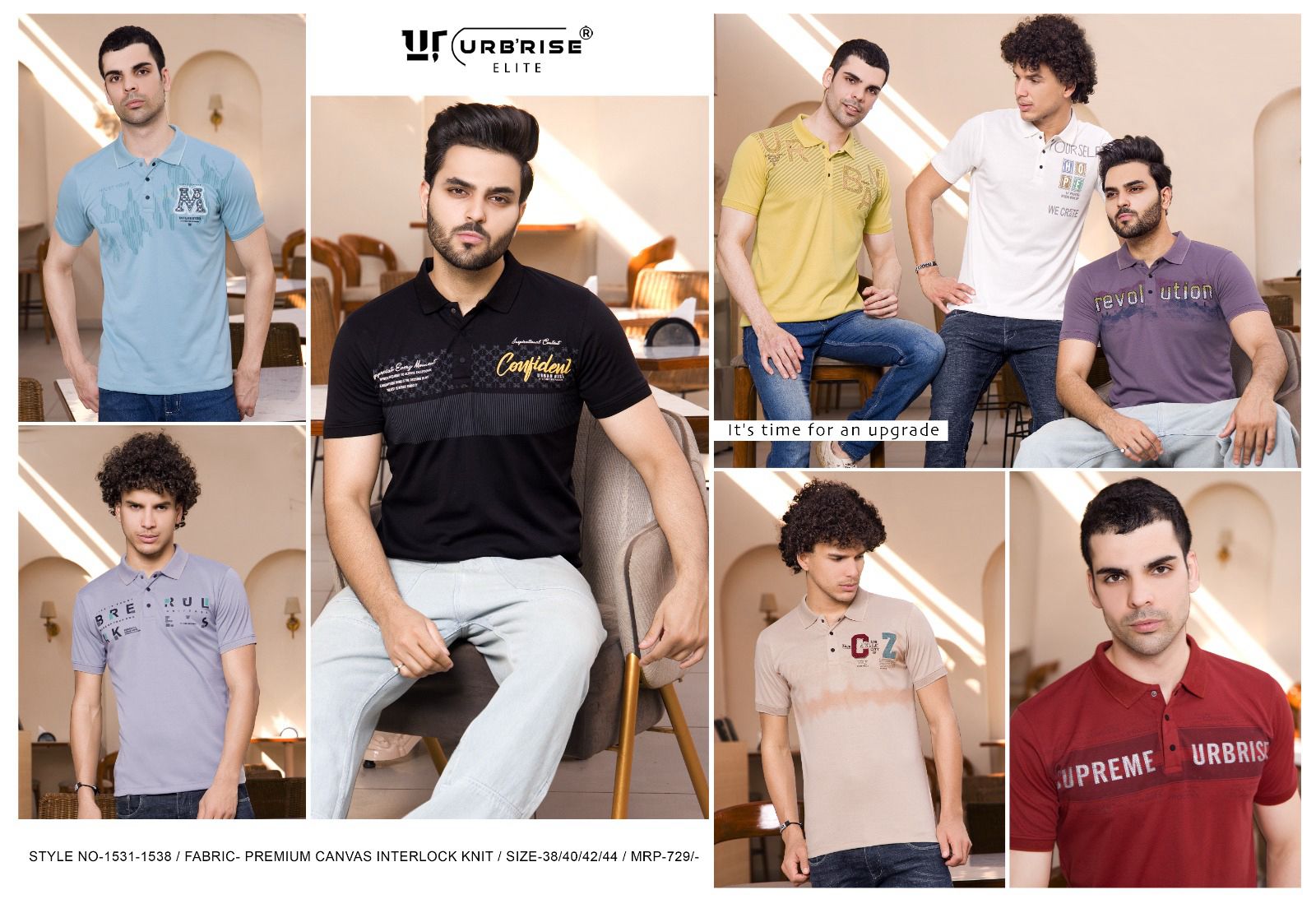 Gsm 175 1531-1538 Urbanrise Canvas Interlock Mens Tshirts Wholesale