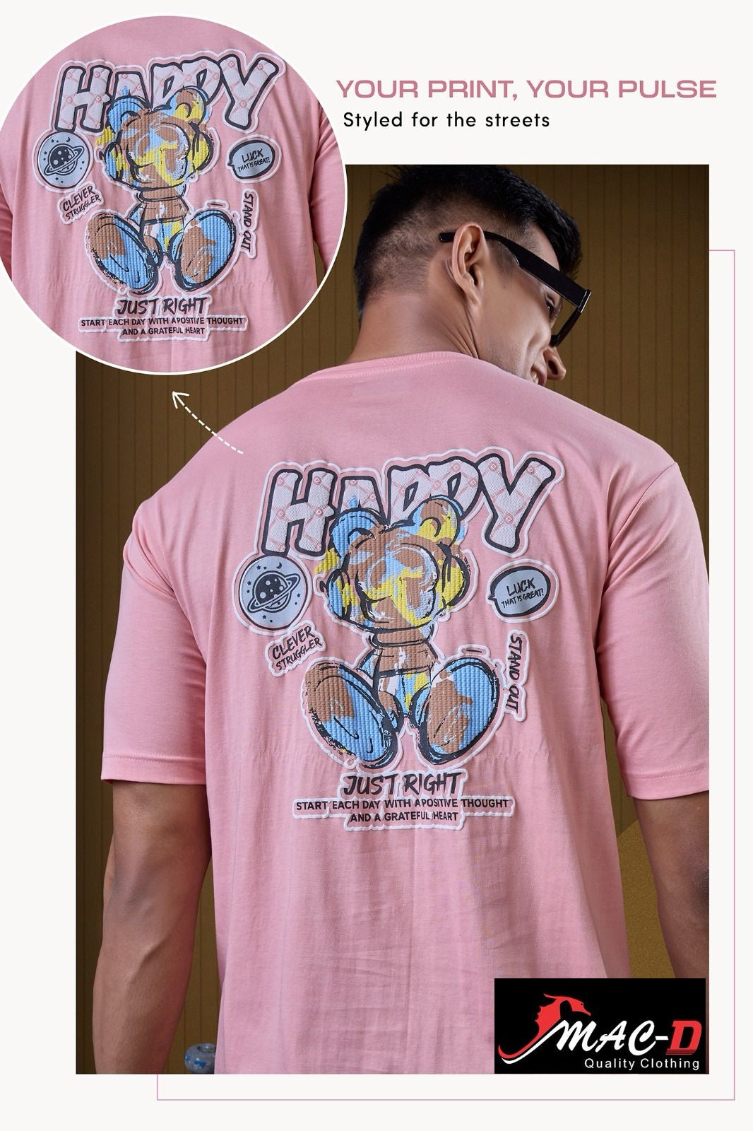 Gsm 180-190 Cat 5827 Mac D Cotton Mens Tshirts Exporter