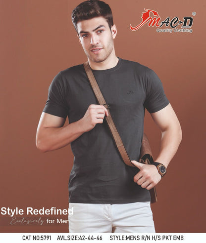 Gsm 180 Cat 5791 Mac D Cotton Mens Tshirts Wholesale Rate
