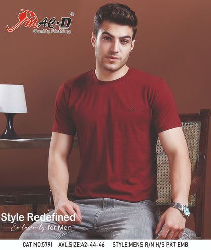Gsm 180 Cat 5791 Mac D Cotton Mens Tshirts Wholesale Rate