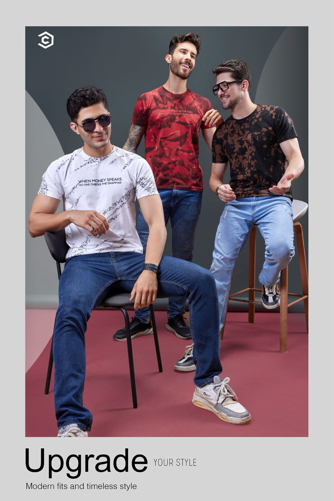 Gsm 195 Style No 1729-1734 Checkers Premium Cotton Mens Tshirts Supplier Ahmedabad