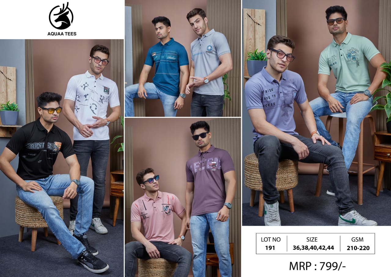 Gsm 210-220 Vol 191 Aquaa Tees Tencil Lycra Mens Tshirts Wholesale