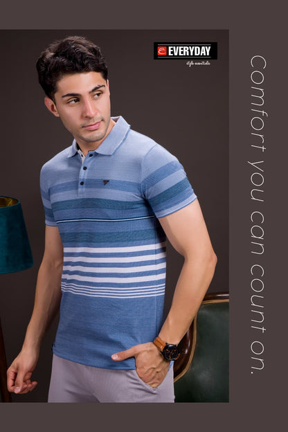 Gsm 215-220 Vol 831 Everyday Auto Stripes Mens Tshirts Exporter