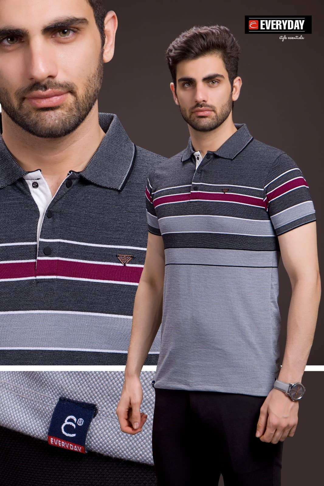 Gsm 215-220 Vol 831 Everyday Auto Stripes Mens Tshirts Exporter