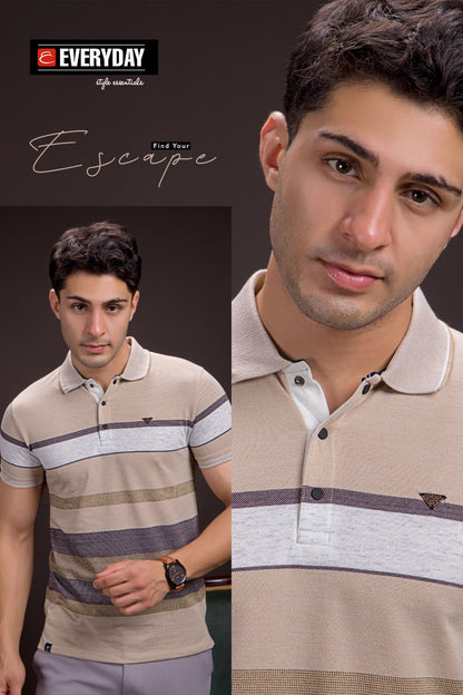 Gsm 215-220 Vol 831 Everyday Auto Stripes Mens Tshirts Exporter