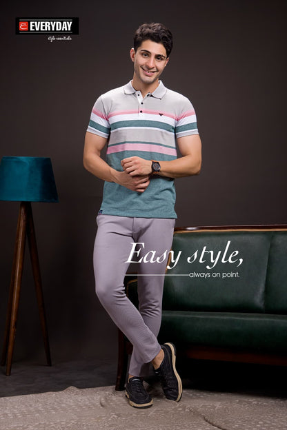 Gsm 215-220 Vol 831 Everyday Auto Stripes Mens Tshirts Exporter