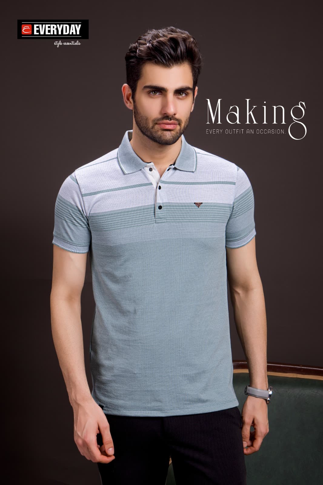 Gsm 215-220 Vol 831 Everyday Auto Stripes Mens Tshirts Exporter