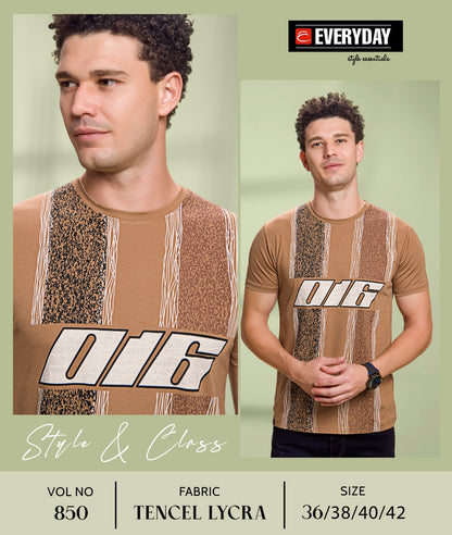Gsm 220-225 Vol 850 Everyday Tencil Lycra Mens Tshirts Wholesaler India