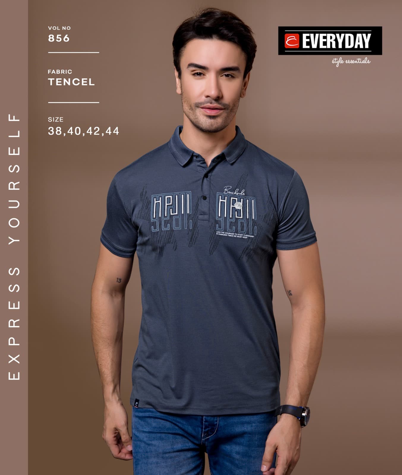 Gsm 220-225 Vol 856 Everyday Tencil Lycra Mens Tshirts Supplier Ahmedabad