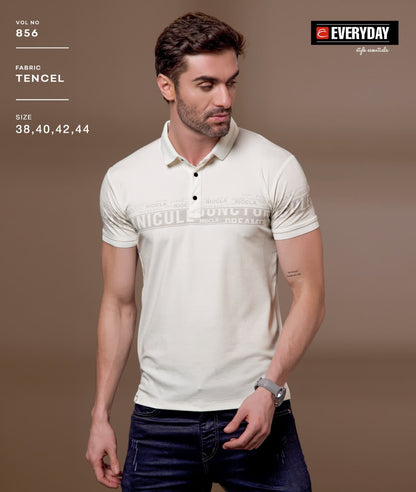Gsm 220-225 Vol 856 Everyday Tencil Lycra Mens Tshirts Supplier Ahmedabad