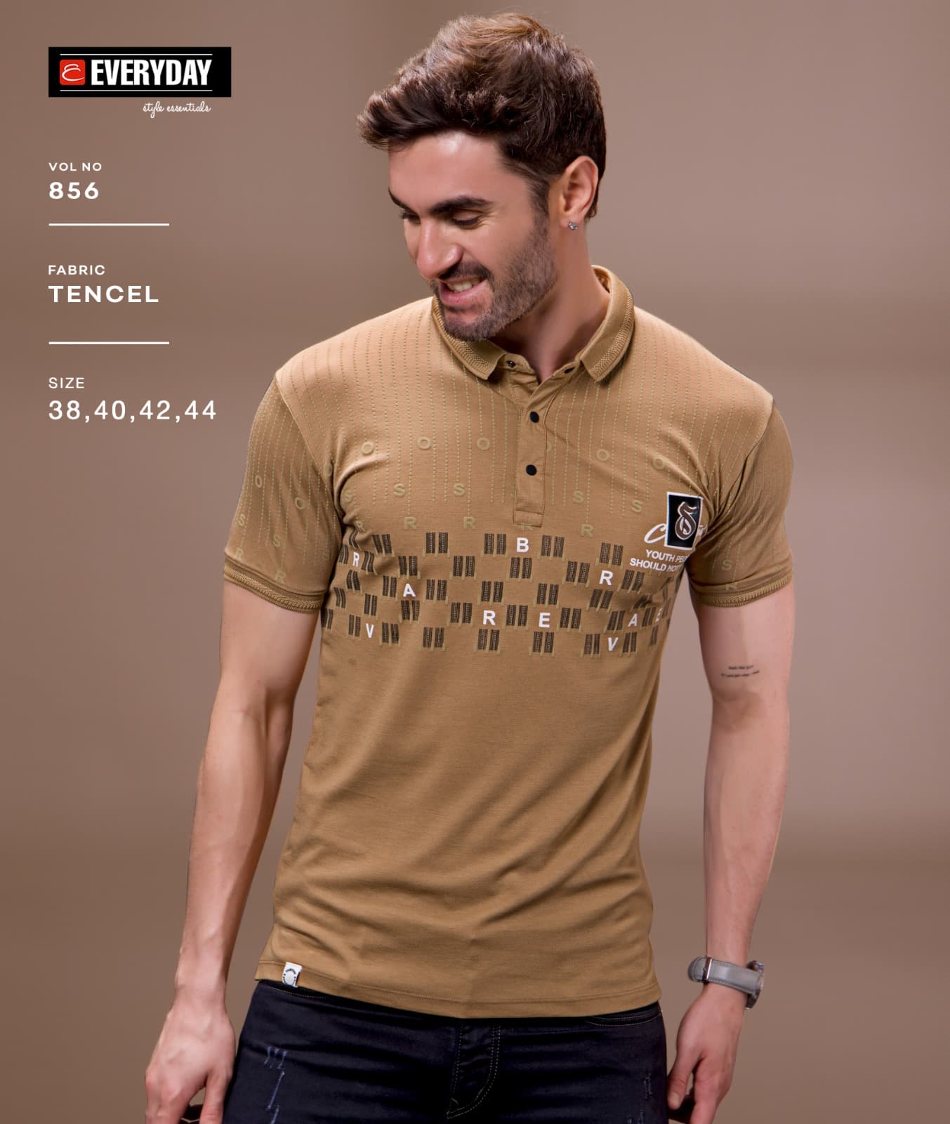 Gsm 220-225 Vol 856 Everyday Tencil Lycra Mens Tshirts Supplier Ahmedabad