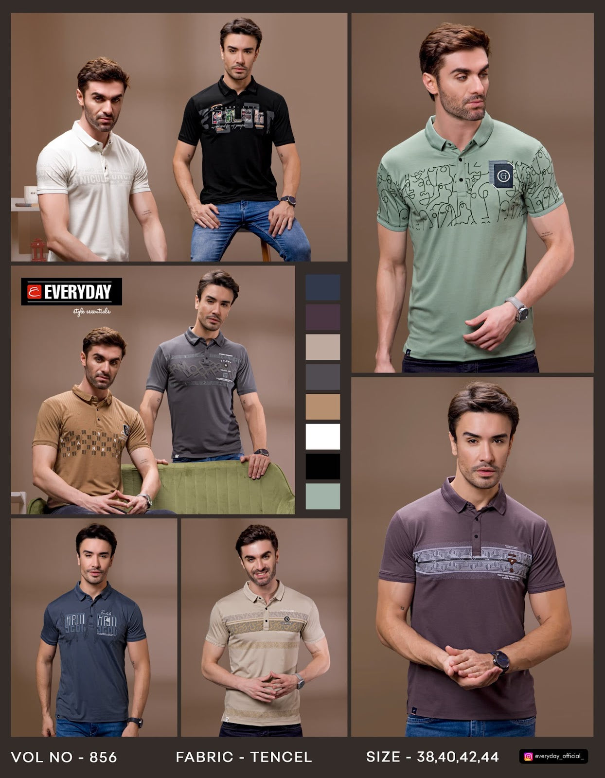 Gsm 220-225 Vol 856 Everyday Tencil Lycra Mens Tshirts Supplier Ahmedabad