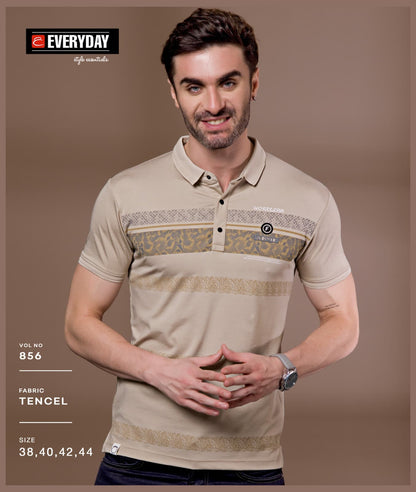 Gsm 220-225 Vol 856 Everyday Tencil Lycra Mens Tshirts Supplier Ahmedabad