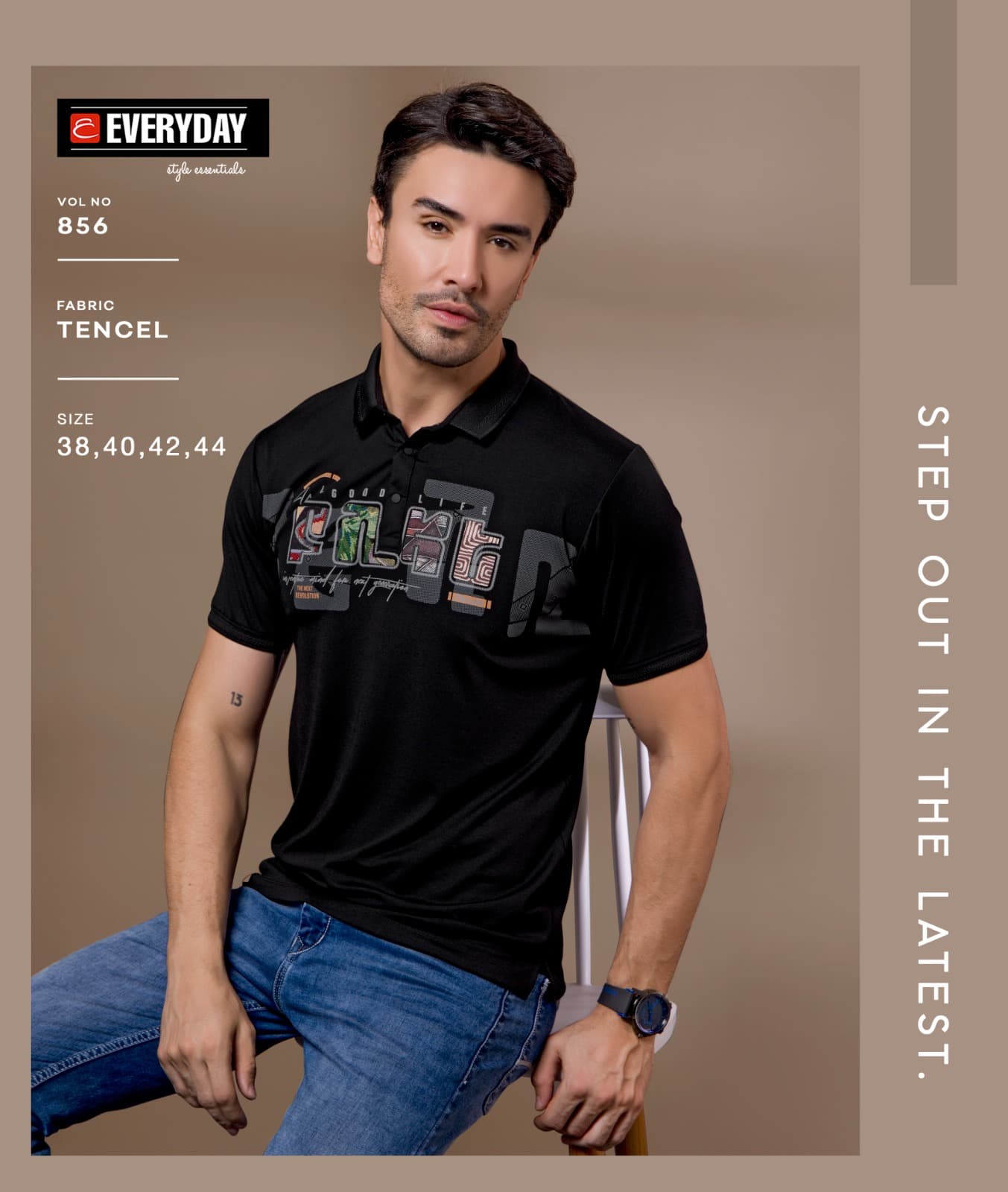 Gsm 220-225 Vol 856 Everyday Tencil Lycra Mens Tshirts Supplier Ahmedabad