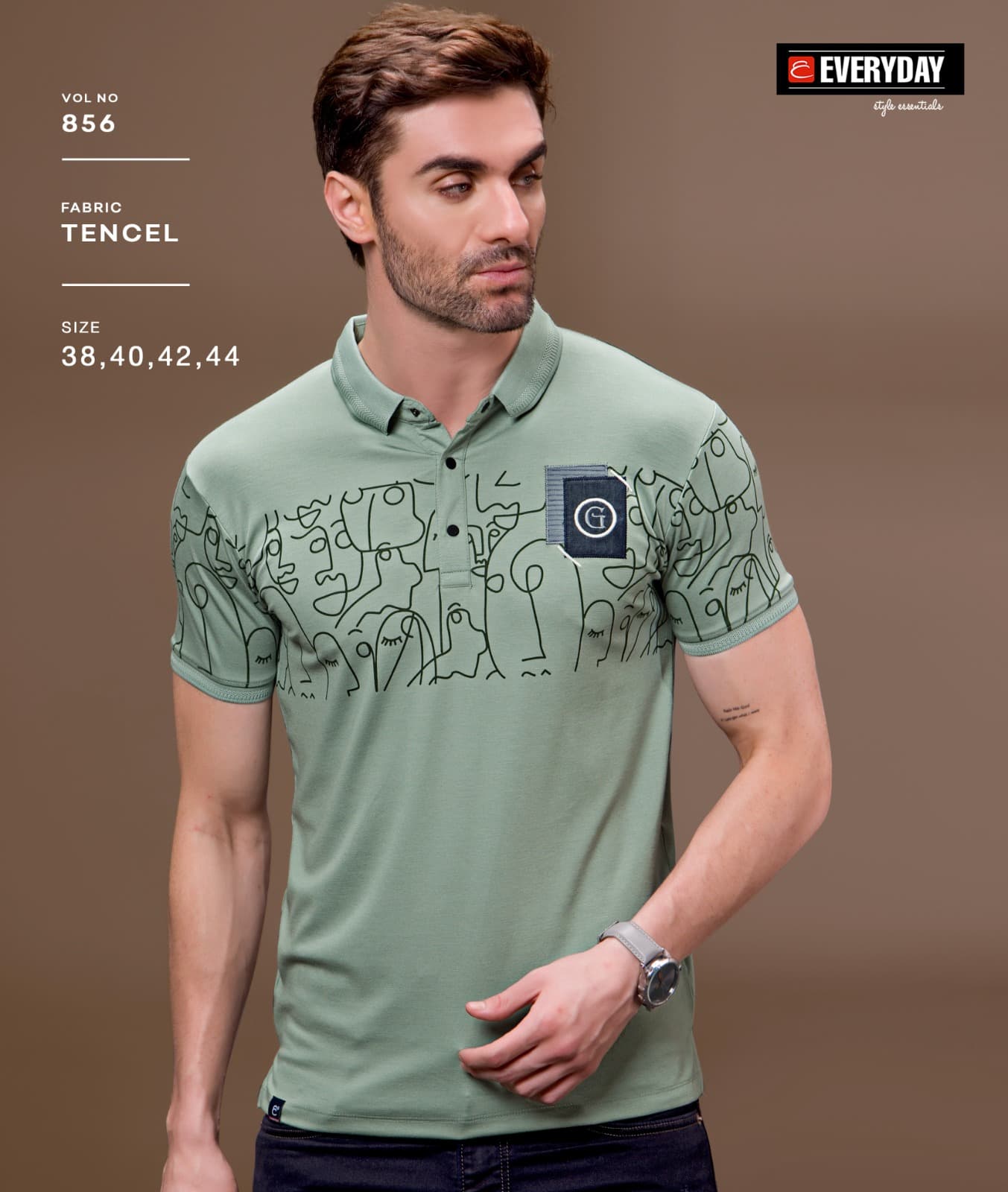 Gsm 220-225 Vol 856 Everyday Tencil Lycra Mens Tshirts Supplier Ahmedabad