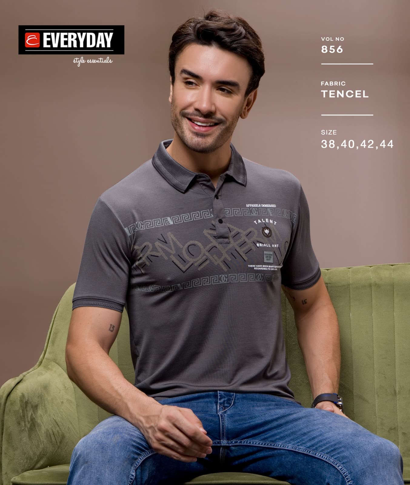 Gsm 220-225 Vol 856 Everyday Tencil Lycra Mens Tshirts Supplier Ahmedabad