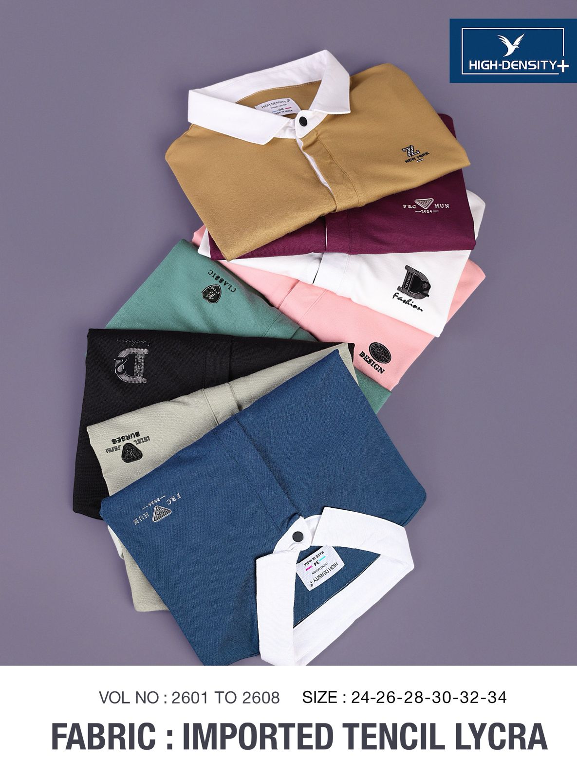 Gsm 220 -230 Vno 2601-2608 High Density Tencil Lycra Mens Tshirts Wholesale Price