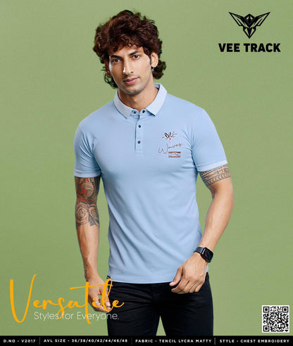 Gsm 220 Vol 2017 Vee Track Tencil Lycra Mens Tshirts Manufacturer Ahmedabad