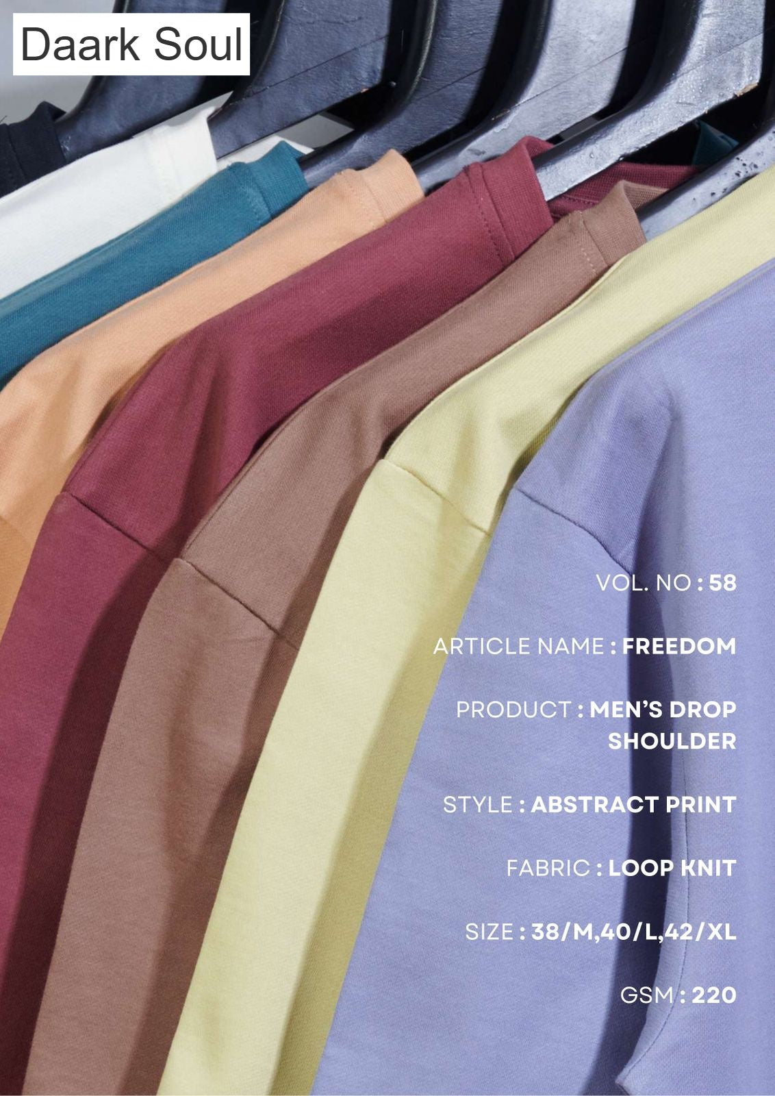 Gsm 220 Vol 58 Daark Soul Knit Mens Tshirts Exporter