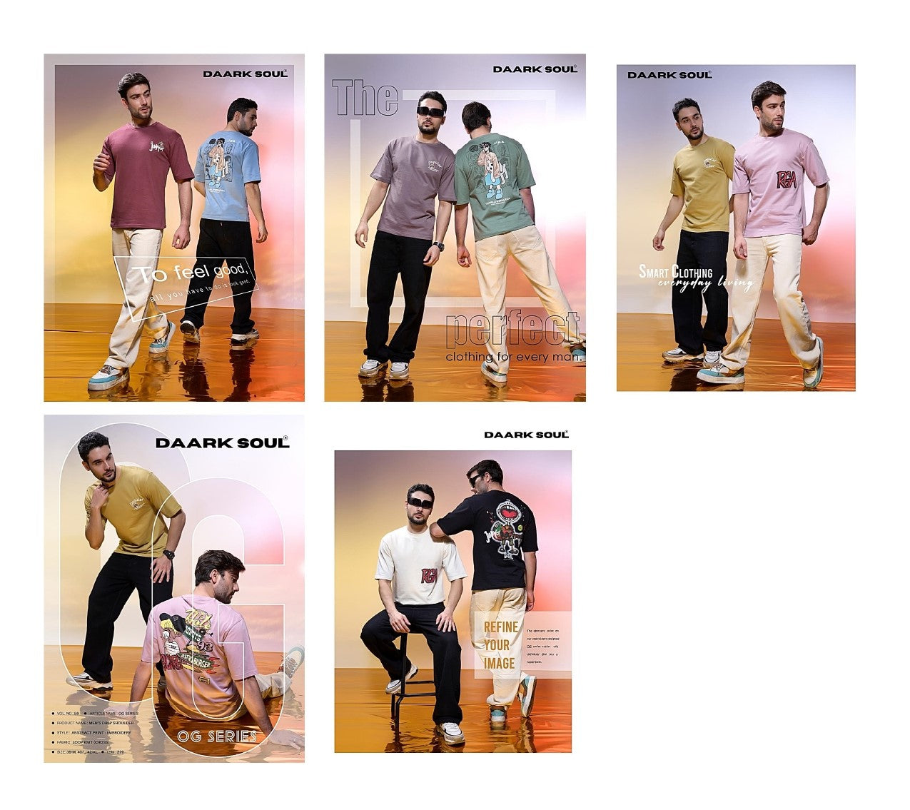 Gsm 220 Vol 59 Daark Soul Knit Mens Tshirts Wholesaler