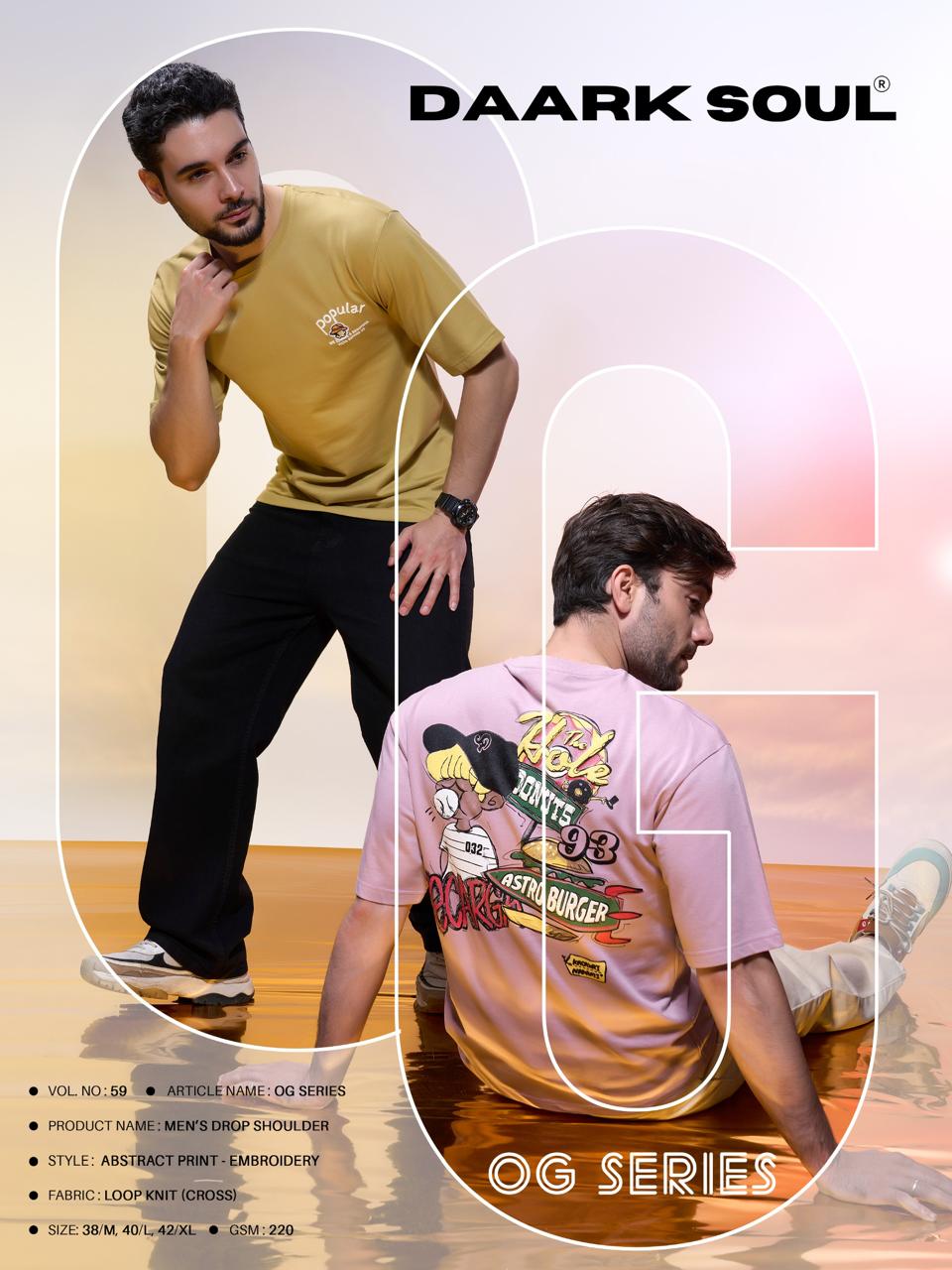 Gsm 220 Vol 59 Daark Soul Knit Mens Tshirts Wholesaler