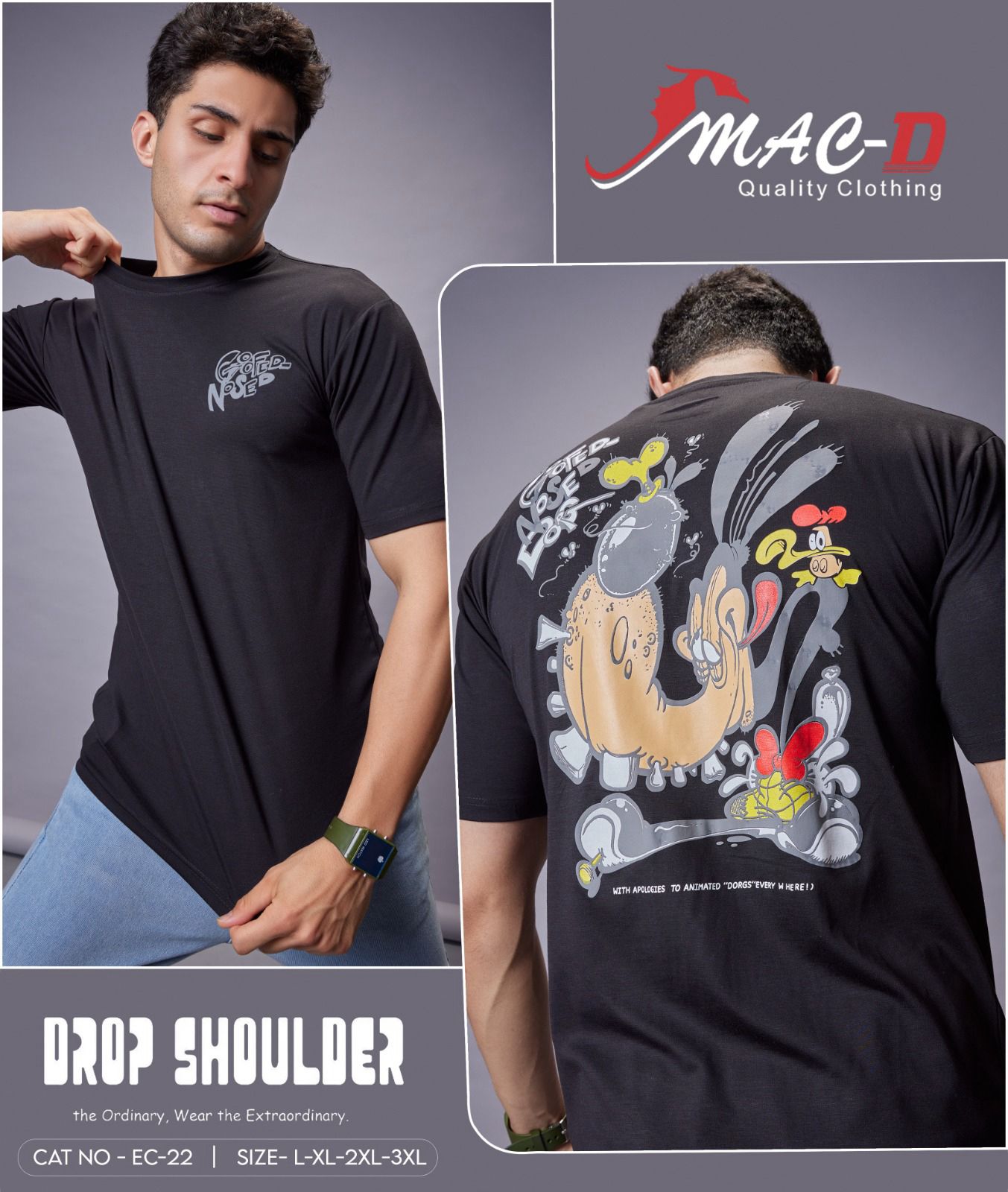 Gsm 221 Cat Ec-22  Mac D Tencel Mens Tshirts Supplier Gujarat