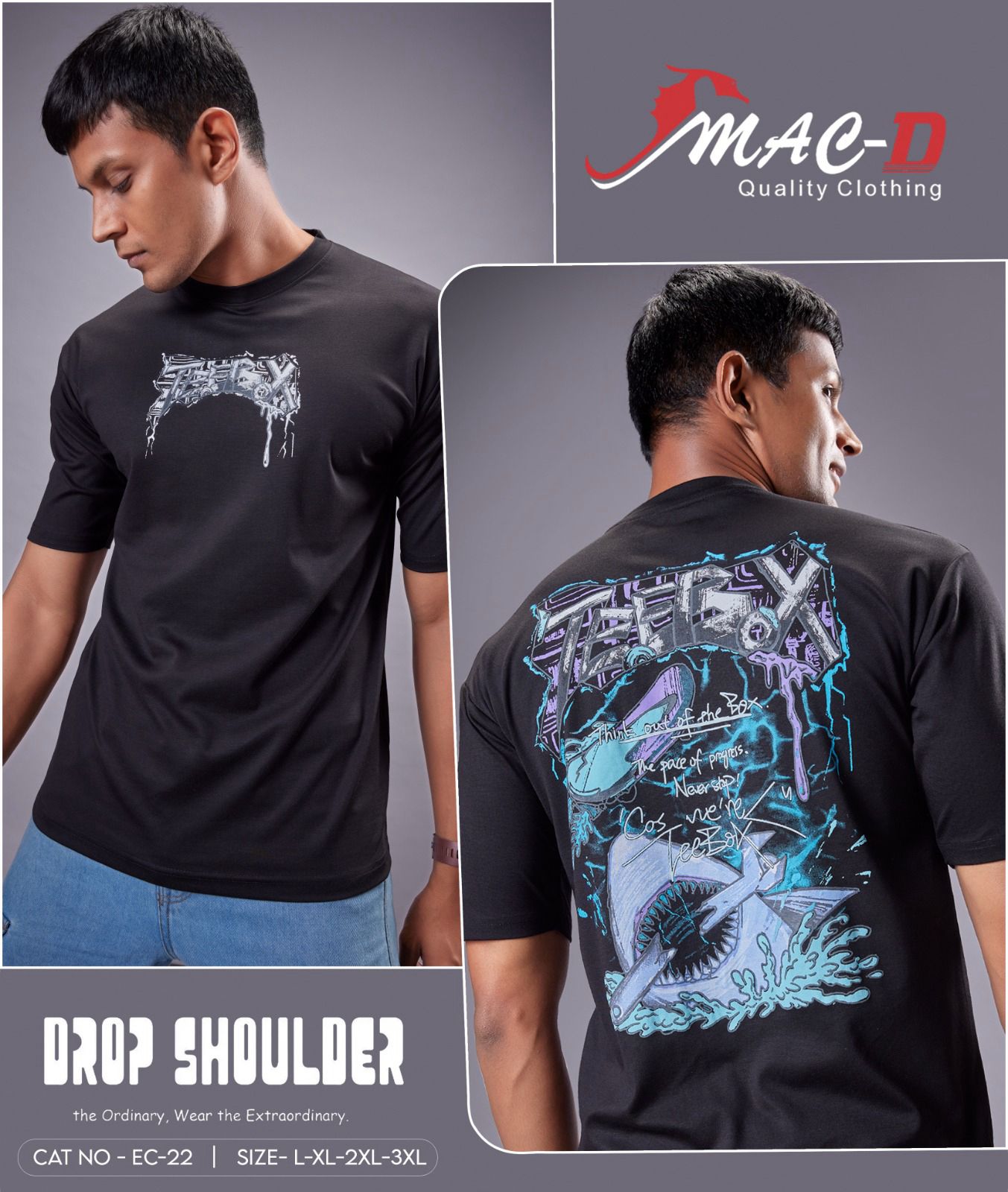 Gsm 221 Cat Ec-22  Mac D Tencel Mens Tshirts Supplier Gujarat