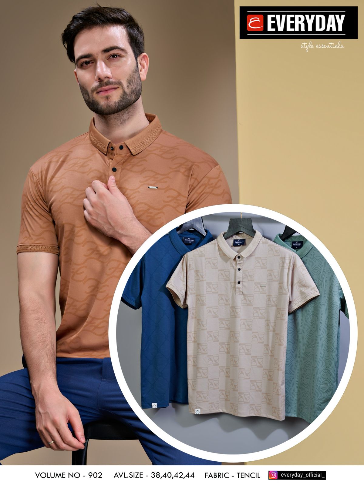 Gsm 225-230 Vol 902 Everyday Tencil Mens Tshirts Exporter India