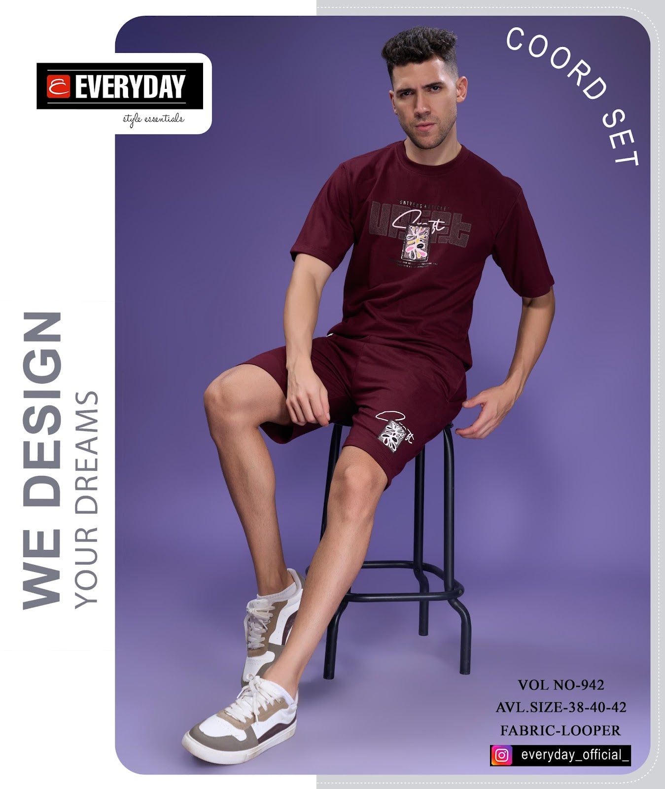 Gsm 235-245 Vol 942 Everyday Cotton Looper Mens Co Ord Set Supplier