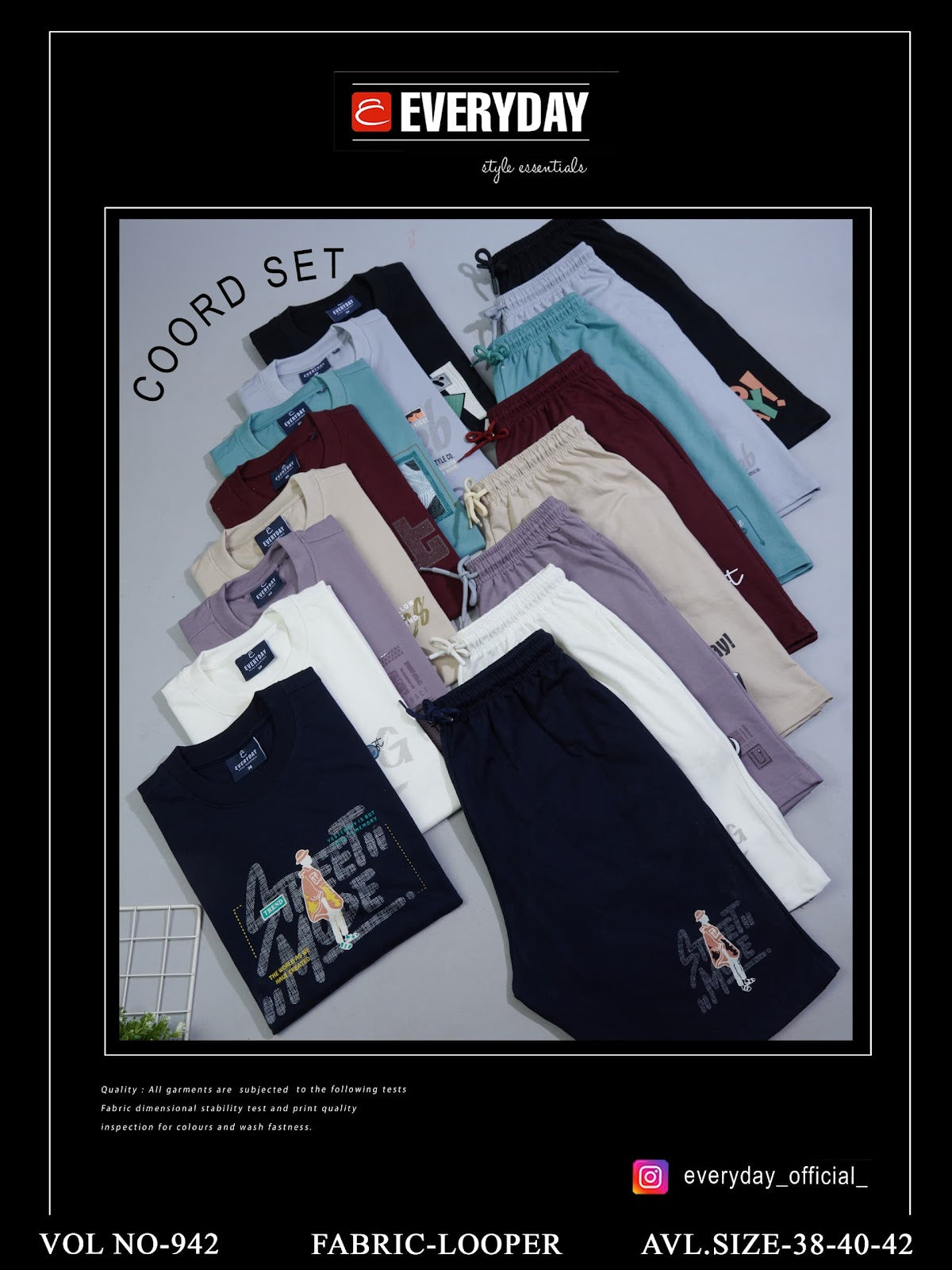 Gsm 235-245 Vol 942 Everyday Cotton Looper Mens Co Ord Set Supplier
