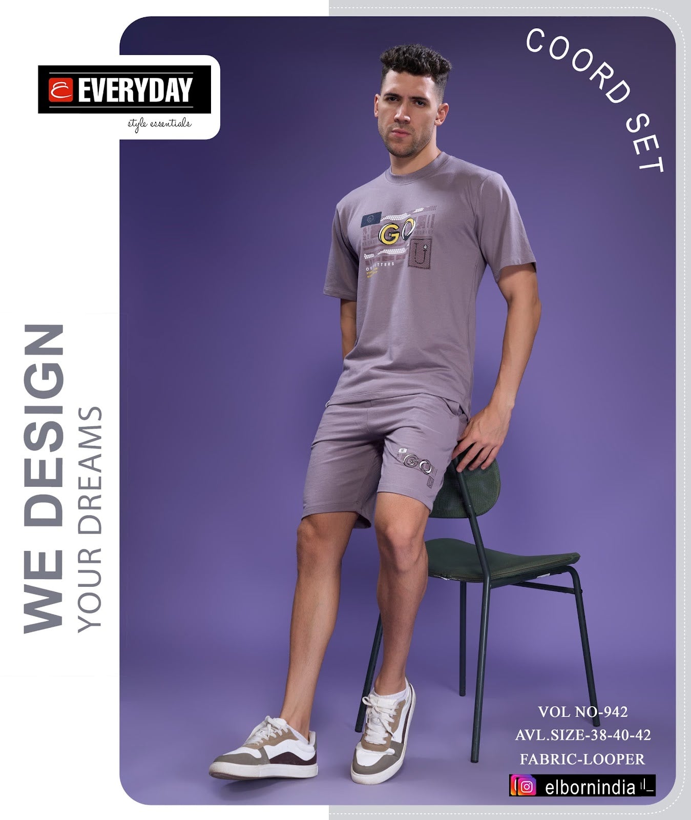 Gsm 235-245 Vol 942 Everyday Cotton Looper Mens Co Ord Set Supplier