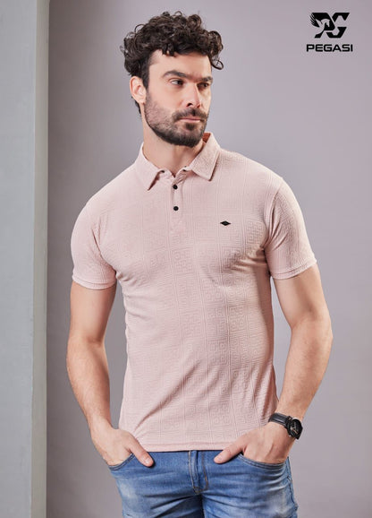 Gsm 235-245 Vol P205 Pegasi Jacquard Mens Tshirts Exporter Ahmedabad