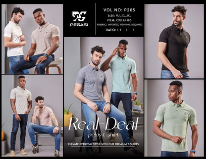 Gsm 235-245 Vol P205 Pegasi Jacquard Mens Tshirts Exporter Ahmedabad