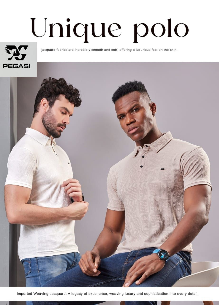 Gsm 235-245 Vol P205 Pegasi Jacquard Mens Tshirts Exporter Ahmedabad