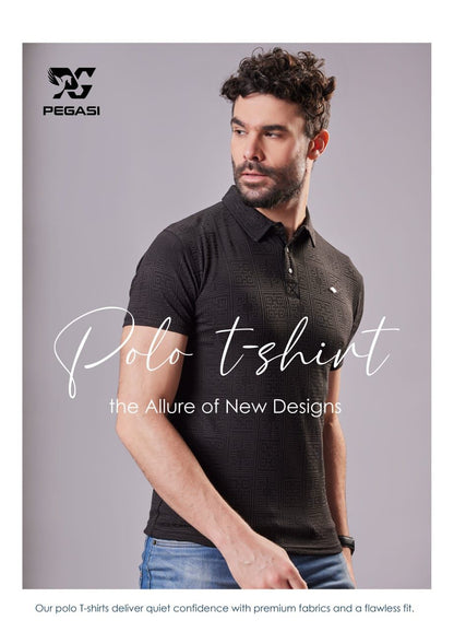 Gsm 235-245 Vol P205 Pegasi Jacquard Mens Tshirts Exporter Ahmedabad