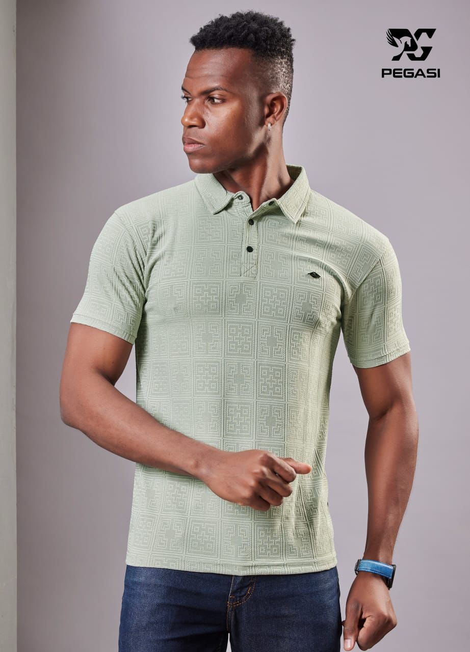 Gsm 235-245 Vol P205 Pegasi Jacquard Mens Tshirts Exporter Ahmedabad